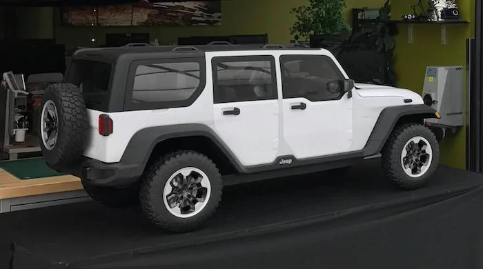 Jeep Wrangler JL JL Wrangler Clay Model Proposal 2018-JL-Jeep-Wrangler-Leak-Rear