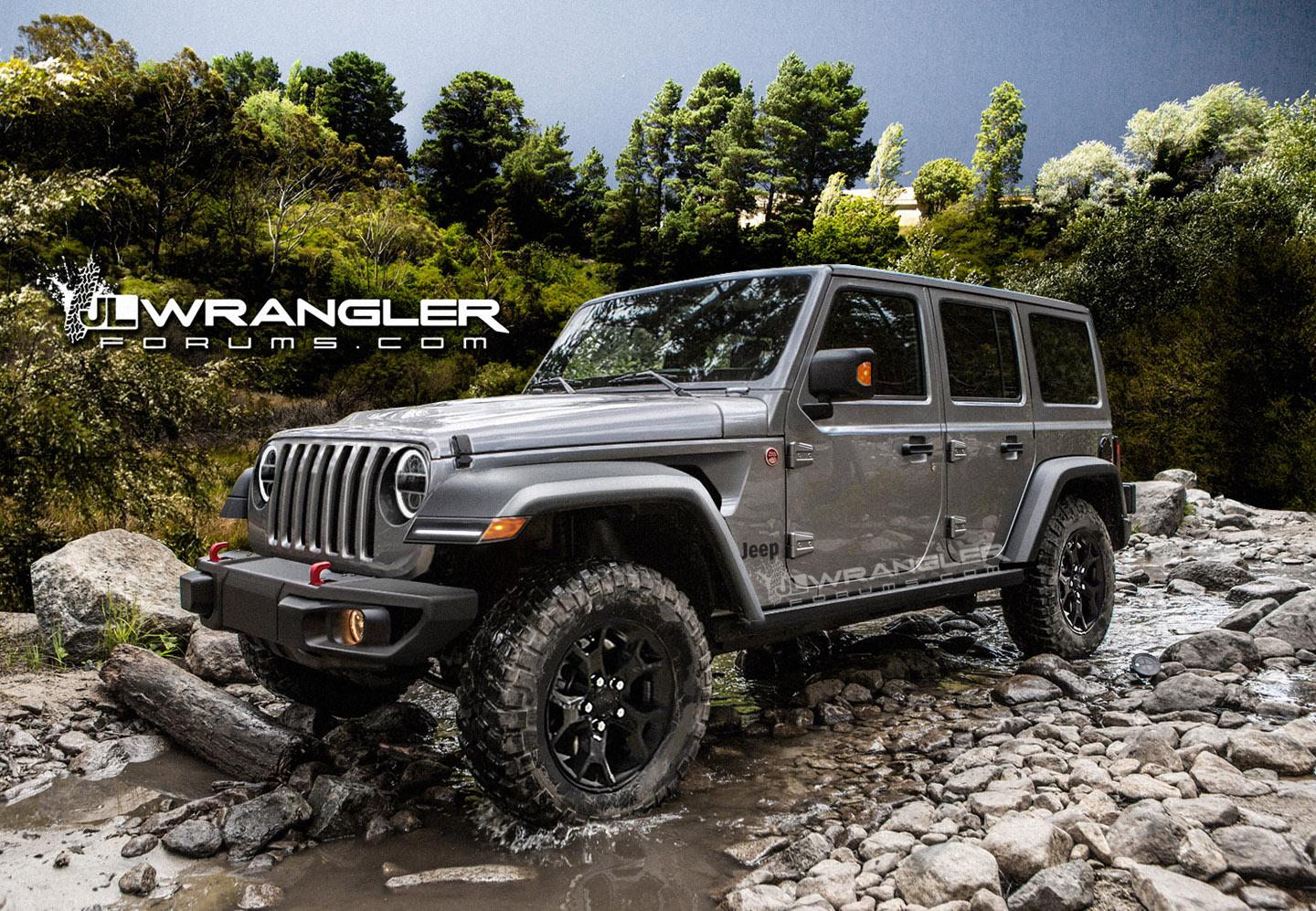 Jeep Wrangler JL Renderings: New Jeep Wrangler JLU Brought to Life Wrangler 2018 front(tagged)
