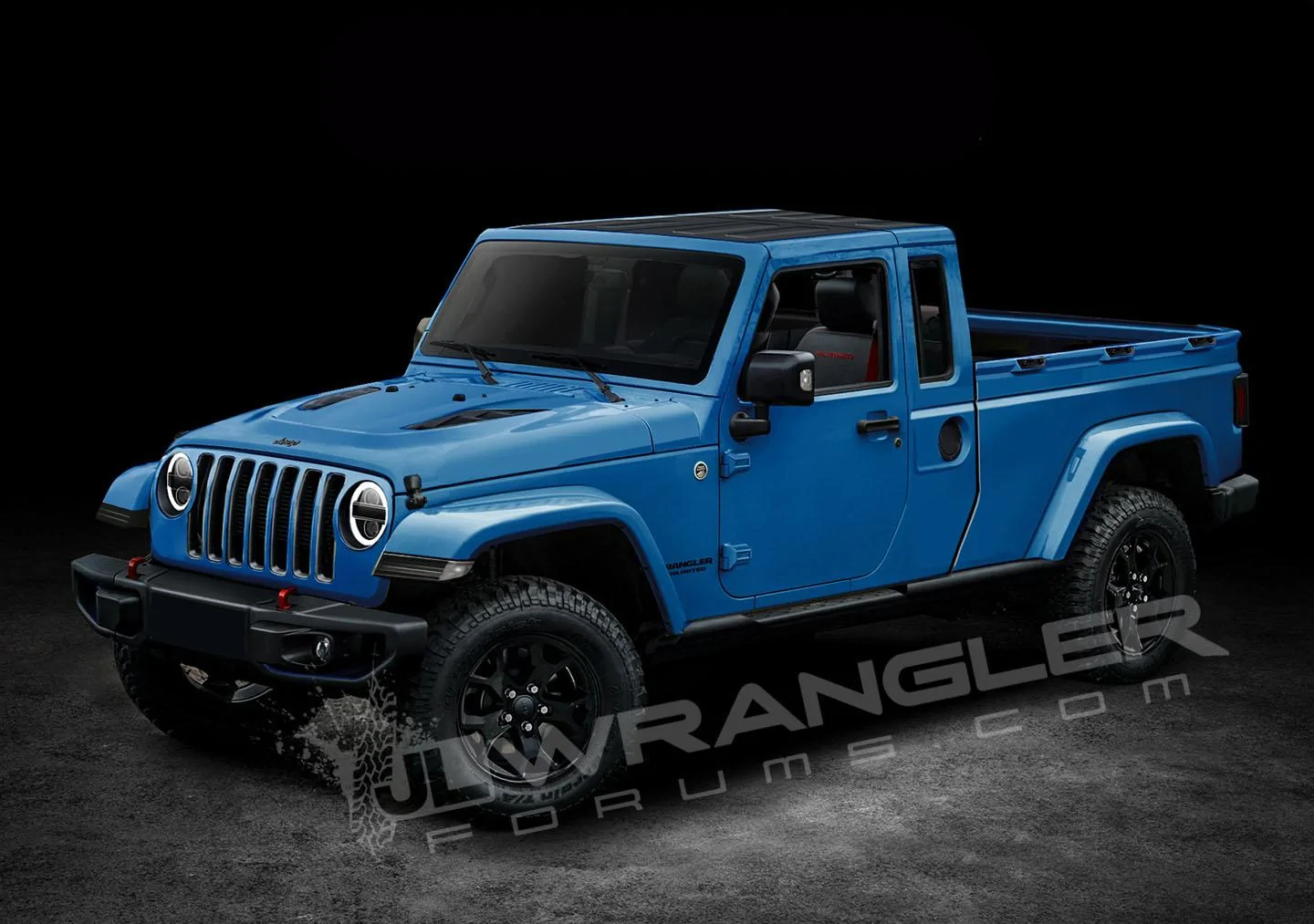 Jeep Wrangler JL Our Latest 2019 Jeep JT Pickup Info and Preview Images Copyright-JLwranglerforums-JT-Pickup-Blu