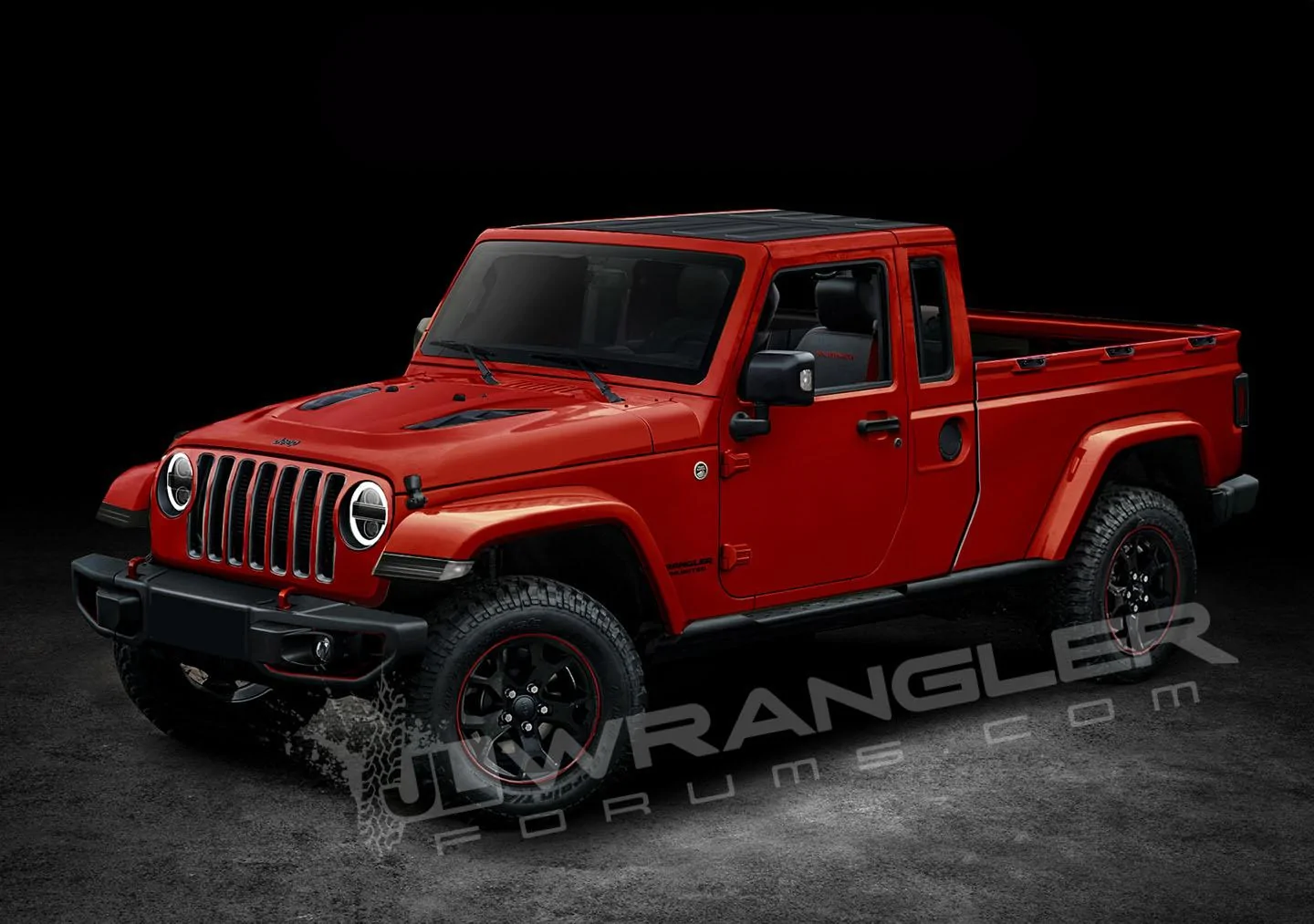 Jeep Wrangler JL Our Latest 2019 Jeep JT Pickup Info and Preview Images Copyright-JLwranglerforums-JT-Pickup-Red