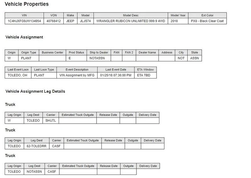 Jeep Wrangler JL ORDER TRACKING for your Jeep Wrangler JLontheway-L
