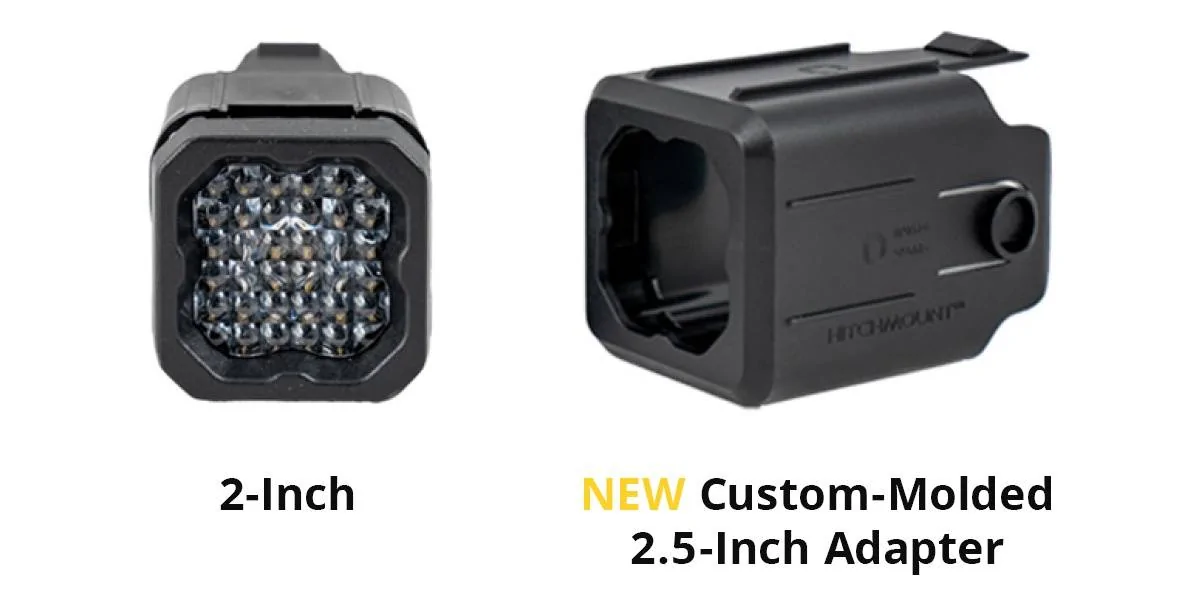Jeep Wrangler JL NEW HitchMount LED Pod | 68% Brighter + 2.5" Adaptor TLR9JTj