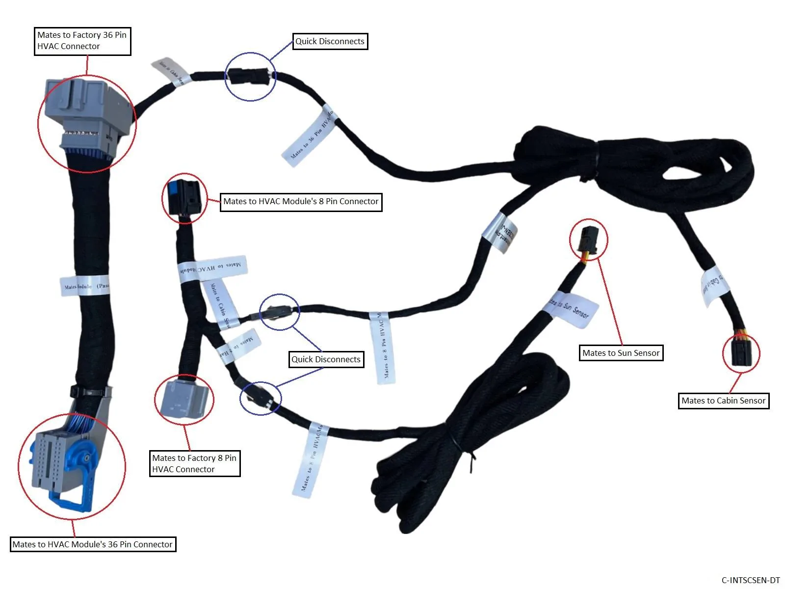 Jeep Wrangler JL Adding Sun Sensor and In-Cabin Sensor for Auto A/C C-INTSCSEN-DT
