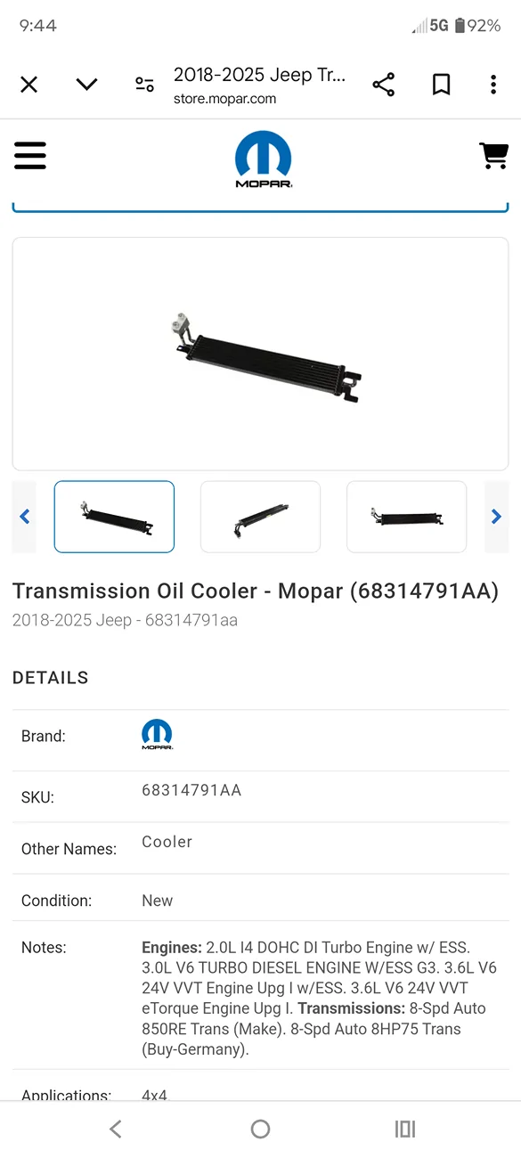 Jeep Wrangler JL Towing increases transmission temperature? Screenshot_20250807-094422.Chrom