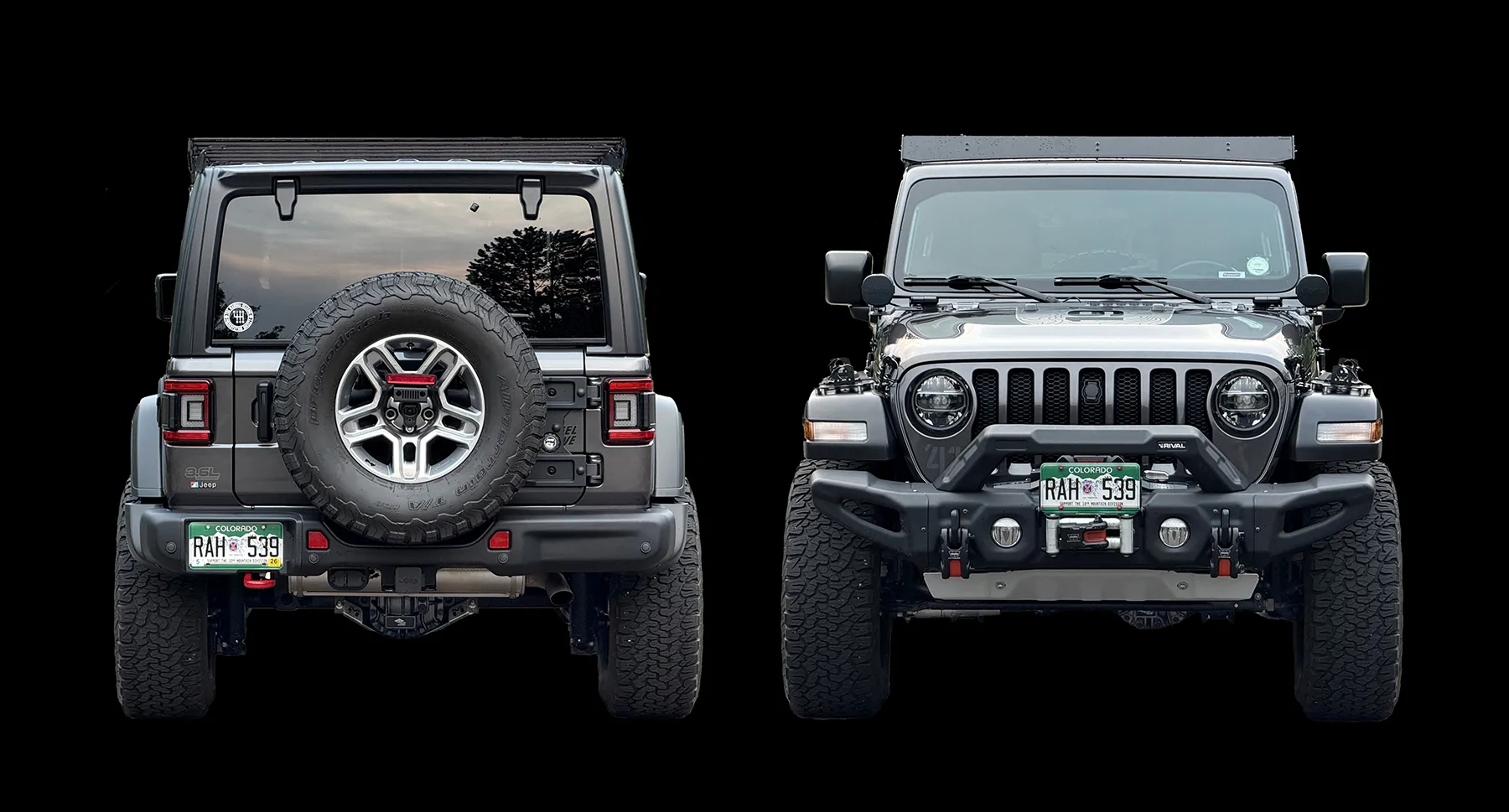 Jeep Wrangler JL Roof Rack Talk... front and rear views to scal