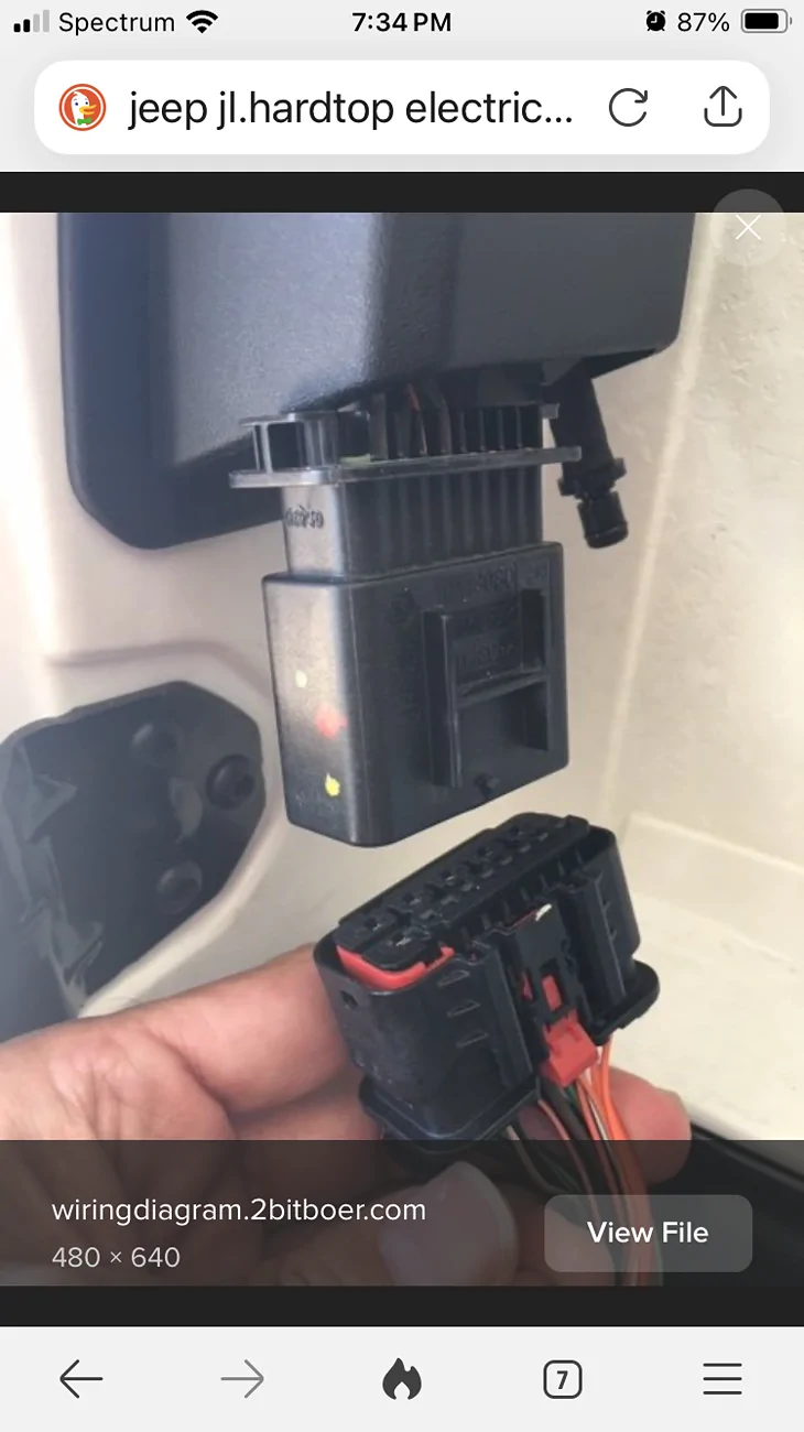 Jeep Wrangler JL 2021 JL back wiper not working IMG_5529