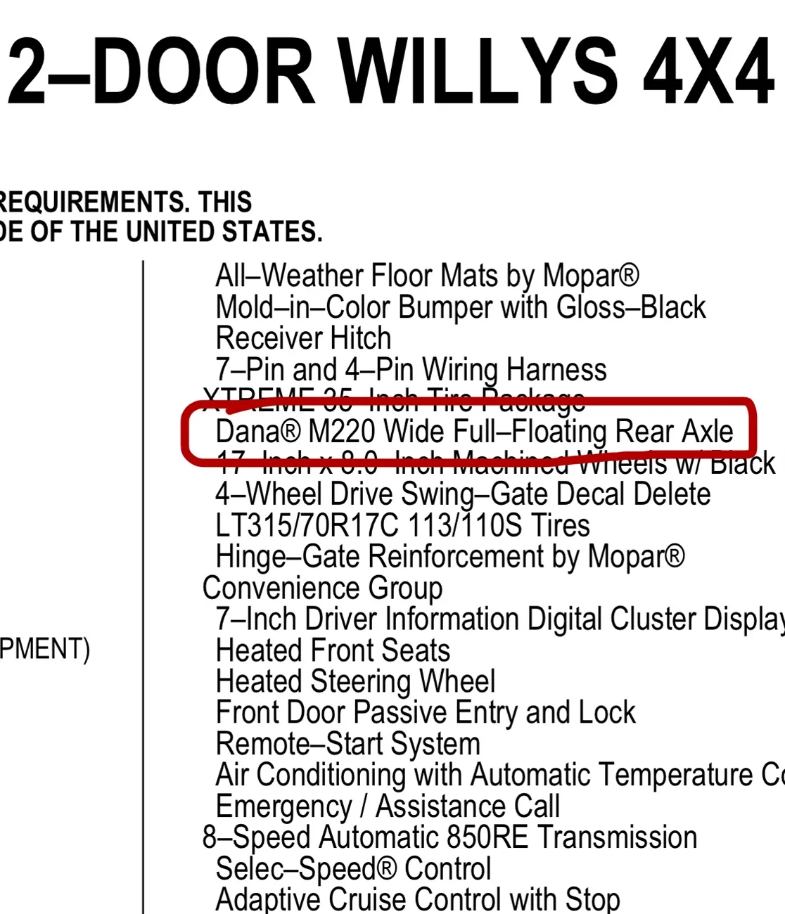 Jeep Wrangler JL 2025 Willys XR Axle Question IMG_0065