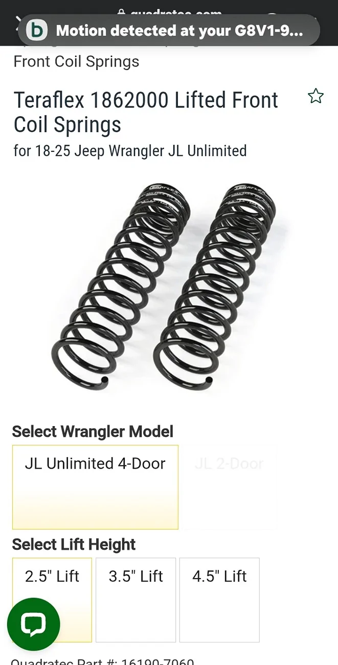 Jeep Wrangler JL Teraflex 2.5 " lift 1000019196