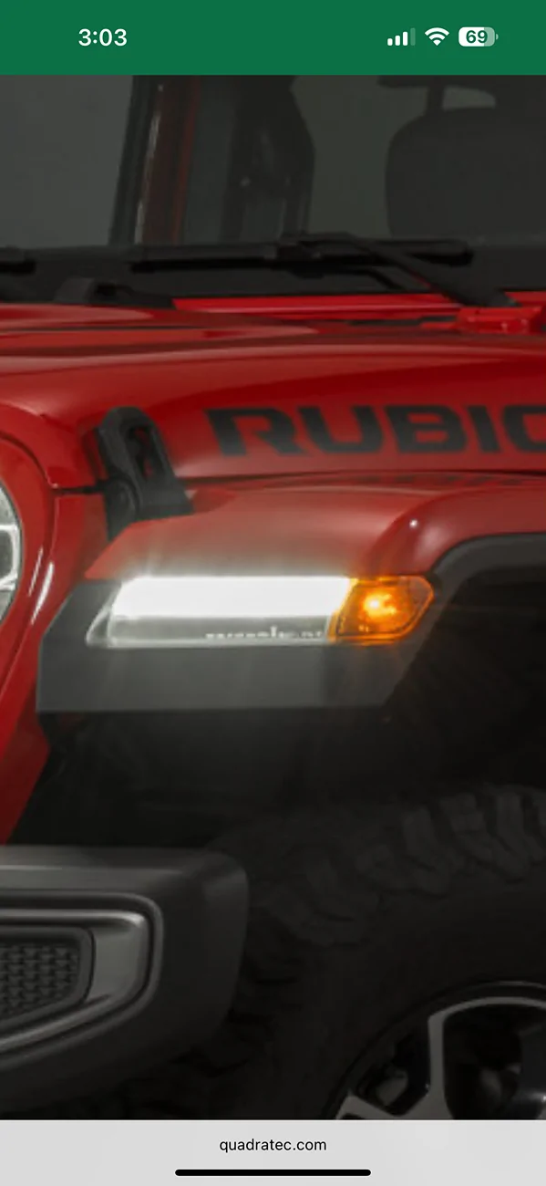Jeep Wrangler JL OEM LED fender daytime running lights IMG_1674