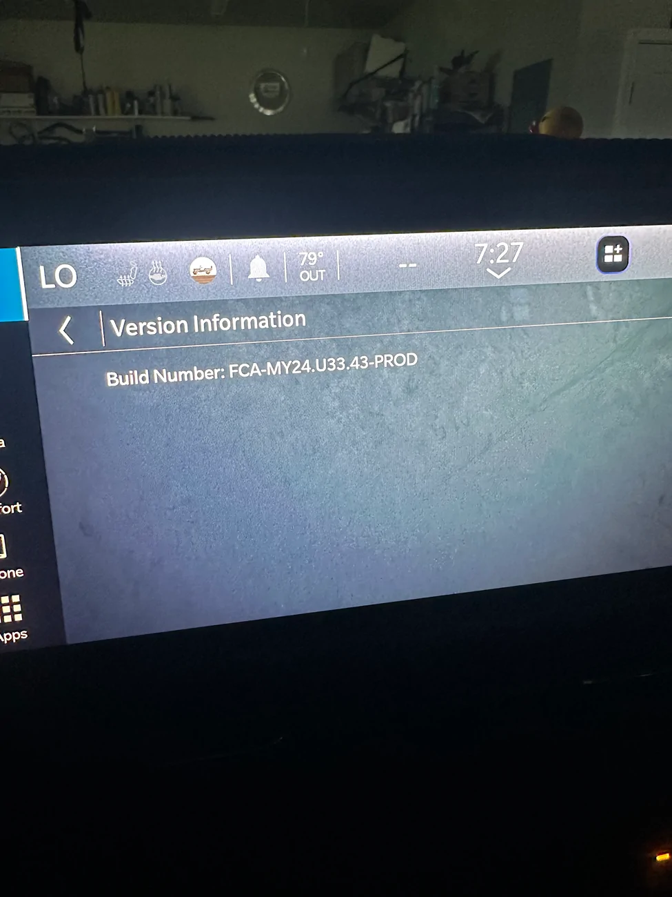 Jeep Wrangler JL Uconnect 5 12.3in display software update list on 8/26/25 tempImageFqSMpg