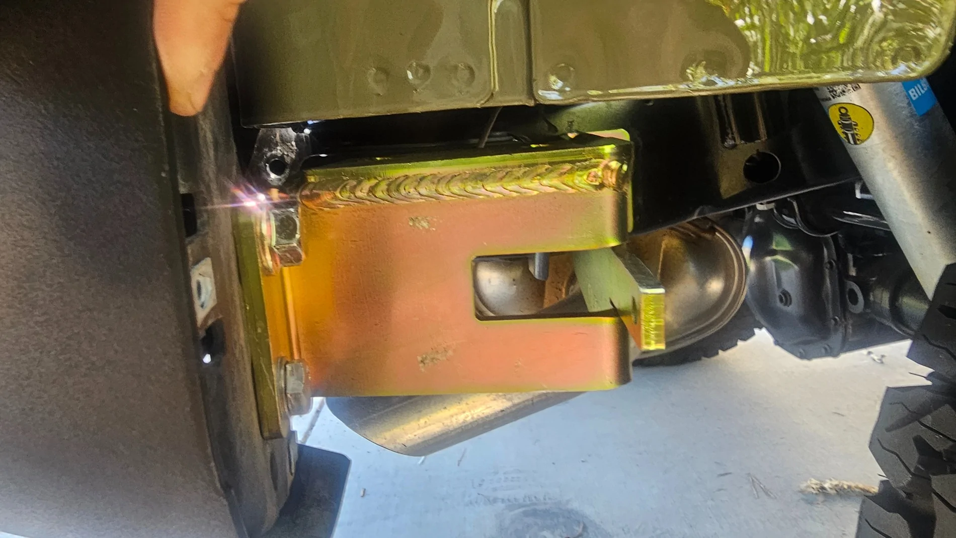 Jeep Wrangler JL Solving issues with the mopar rear metal bumper 20250908_101958