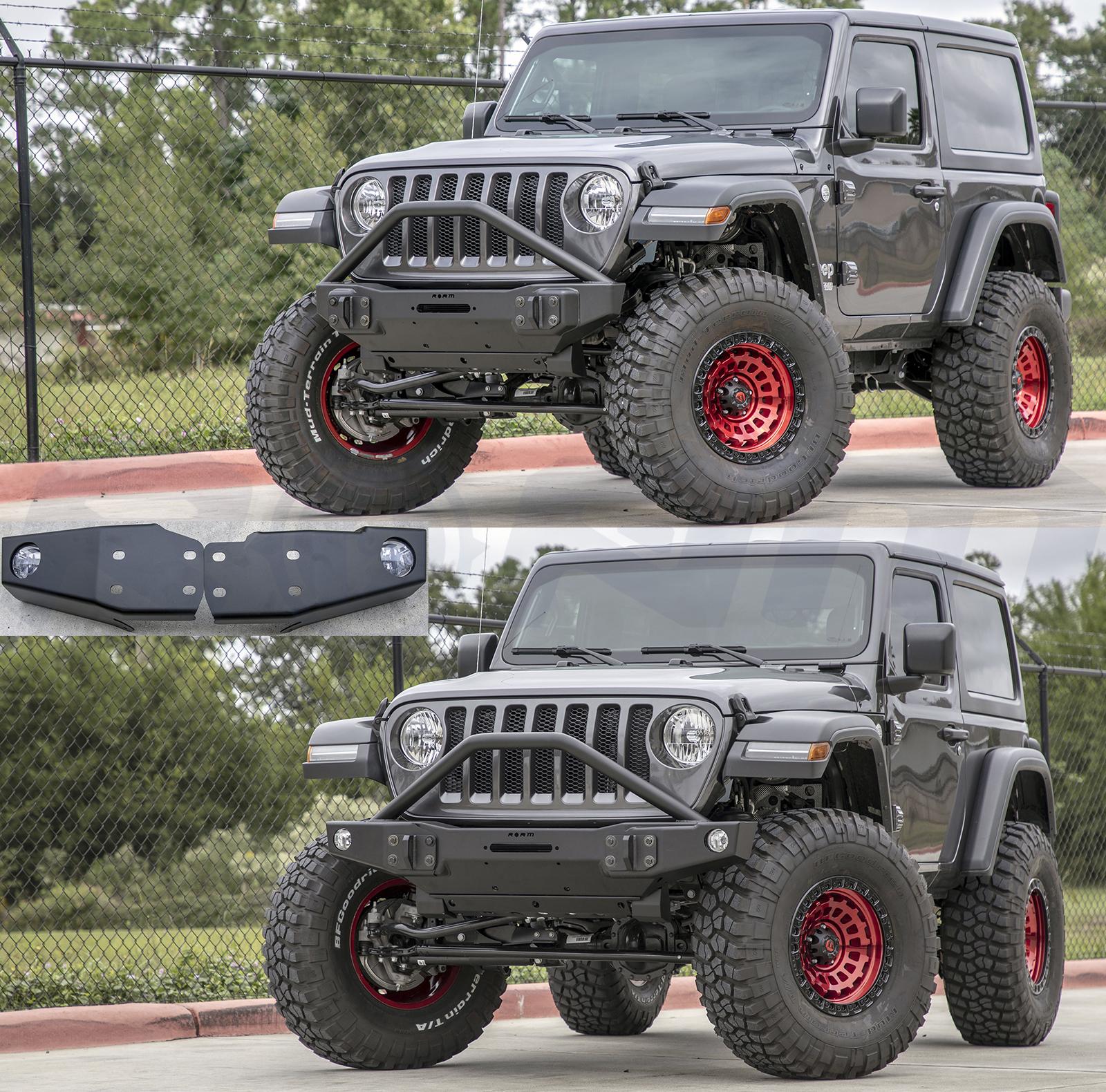 Jeep Wrangler JL The Aftermarket Bumper List (JL / JLU Wrangler) ROAM - JL Slimline Front Bumper with Fog Light Shrouds - 1600x1600 0001