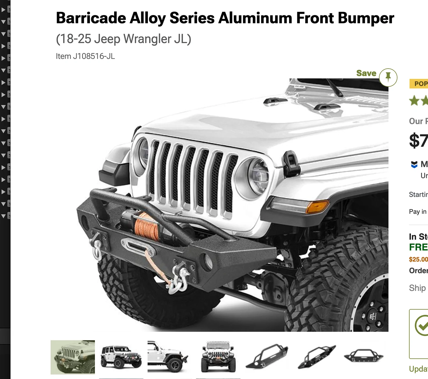 Jeep Wrangler JL Front bumper advice? Screenshot 2025-09-19 at 12.42.09 PM