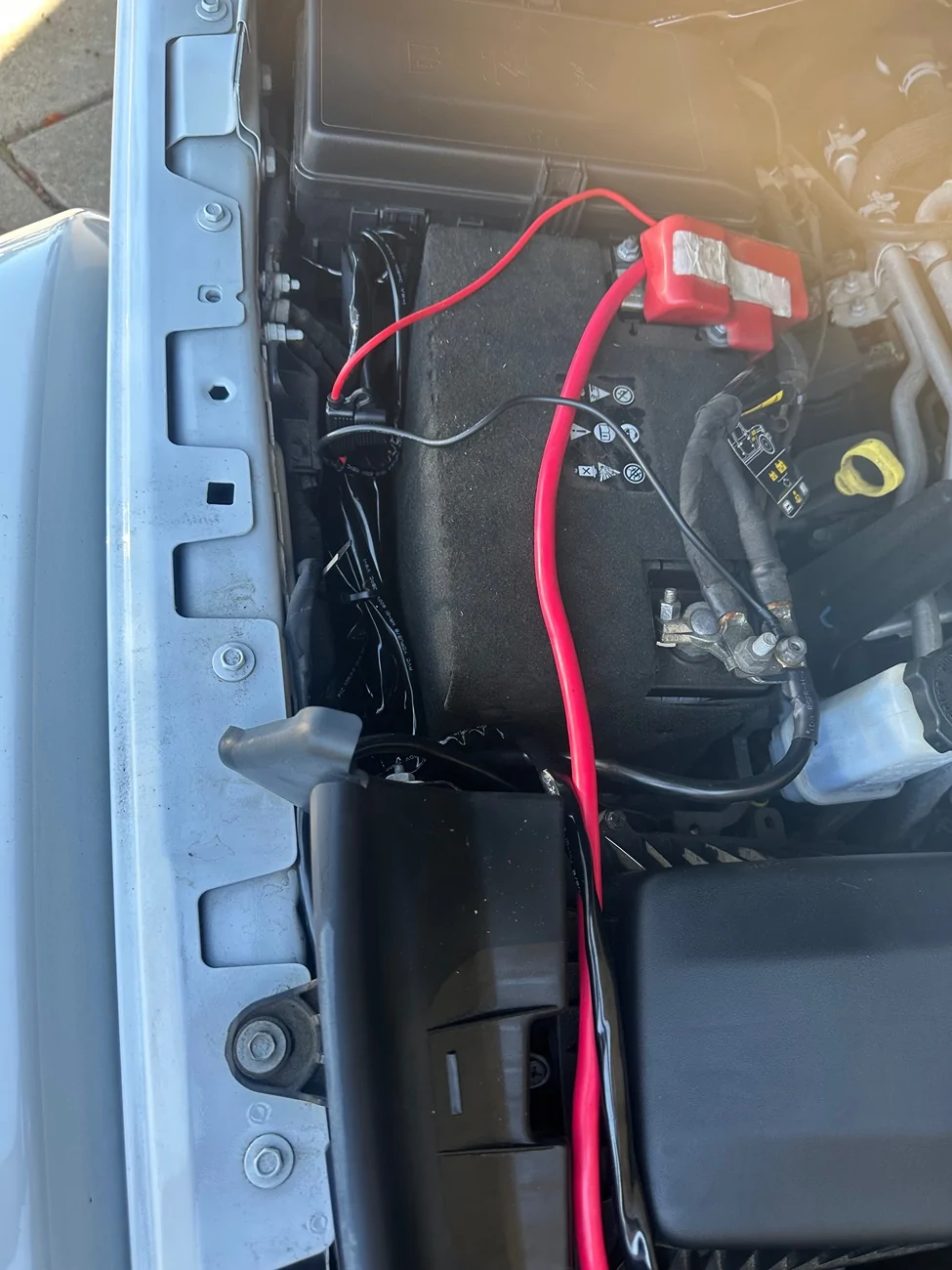 Jeep Wrangler JL Wire routing for winch and lights IMG_5088