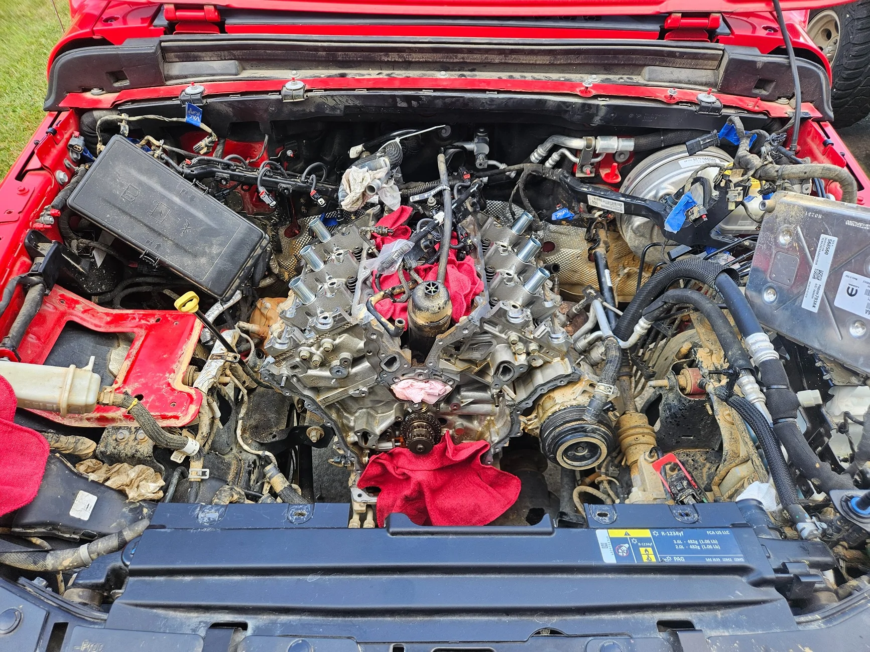 Jeep Wrangler JL head gasket swap after P0301 code 20251005_173115
