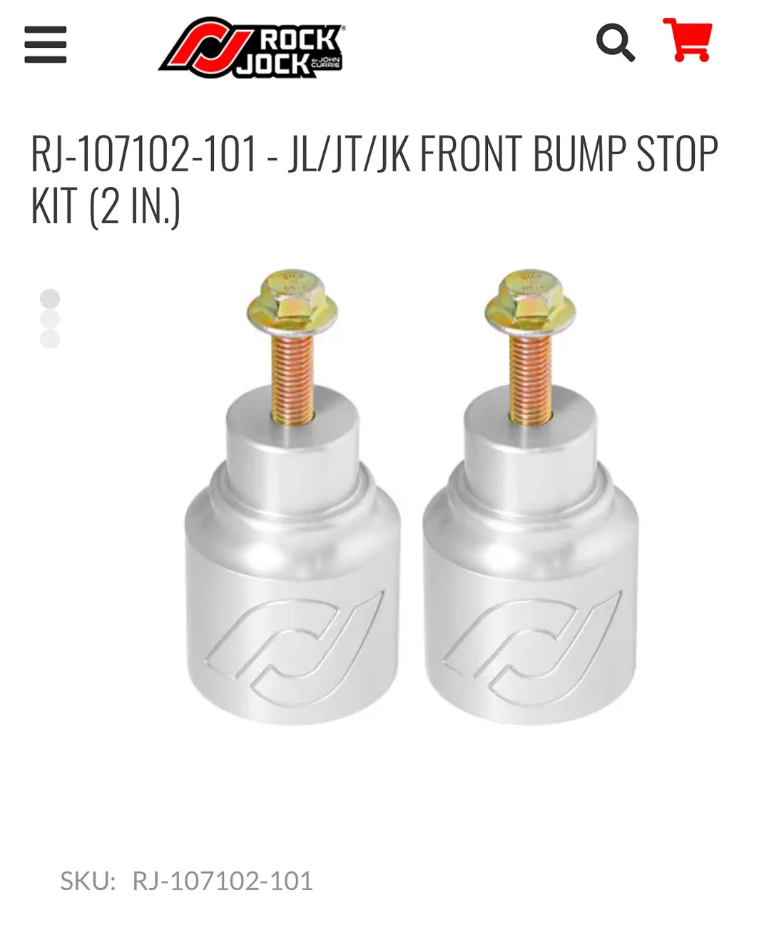 Jeep Wrangler JL Rock Jock bump stop extensions IMG_0125