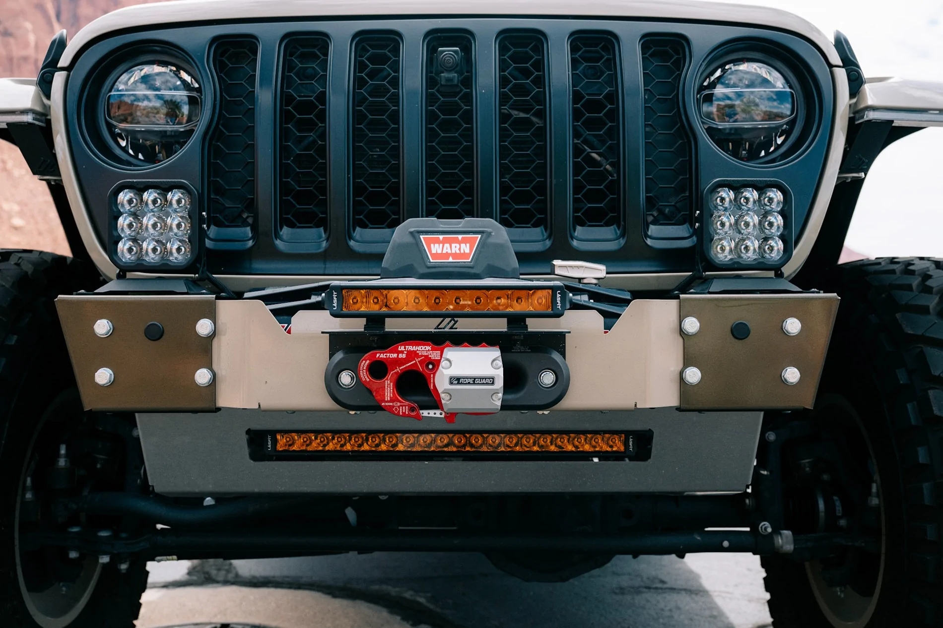 Jeep Wrangler JL Modular Front Bumper Combo (American Adventure Lab) Gobi Bumper - 1