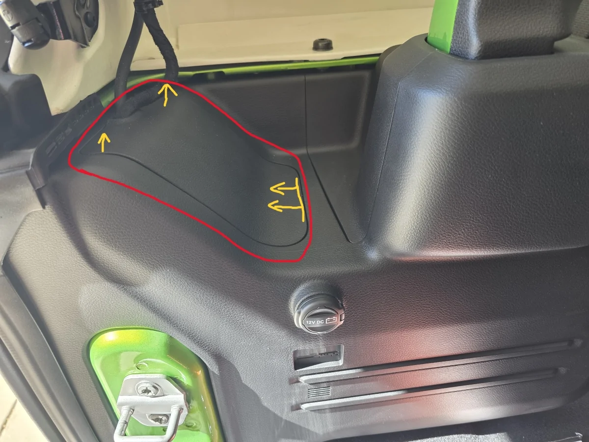 Jeep Wrangler JL MOPAR Fuel Door install write up on 2025 JLU Step 02