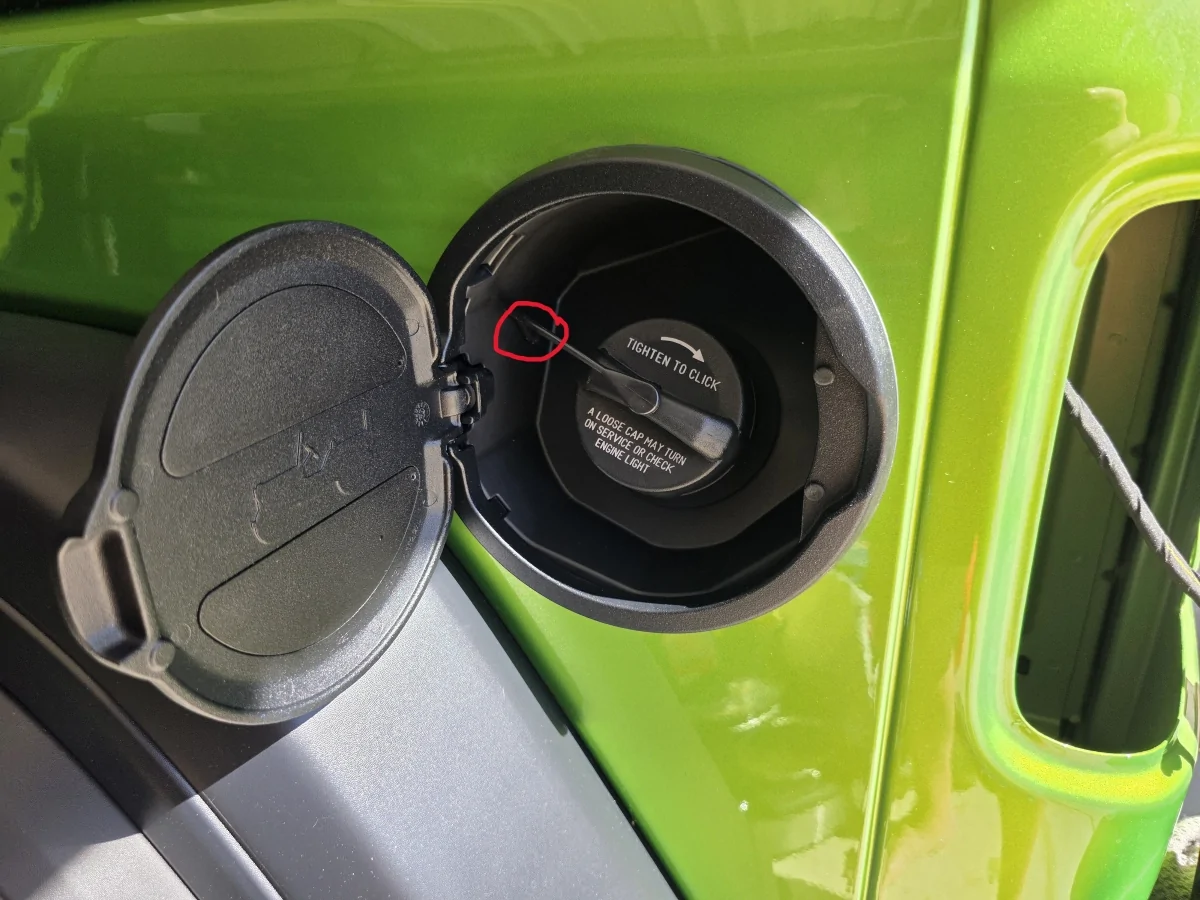 Jeep Wrangler JL MOPAR Fuel Door install write up on 2025 JLU Step 06