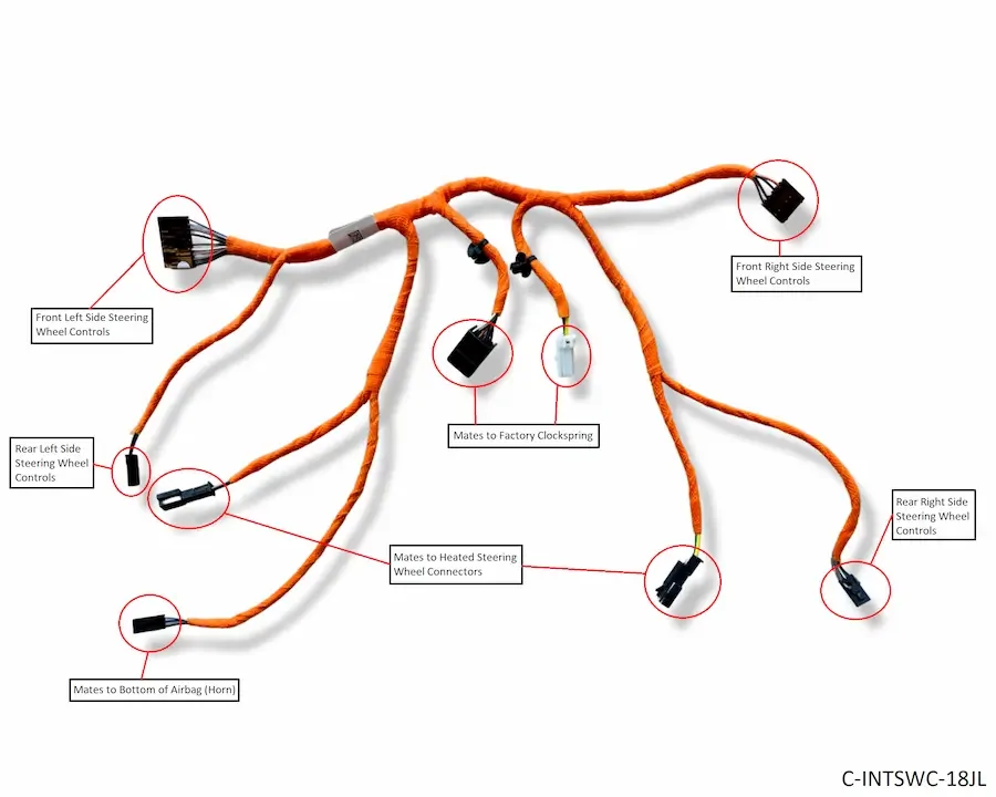Jeep Wrangler JL Steering wheel audio controls malfunction STEERING WHEEL WIRING
