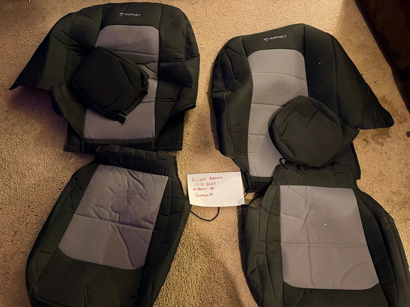 Jeep Wrangler JL Jeep JLU Bartact front seat covers IMG_0269