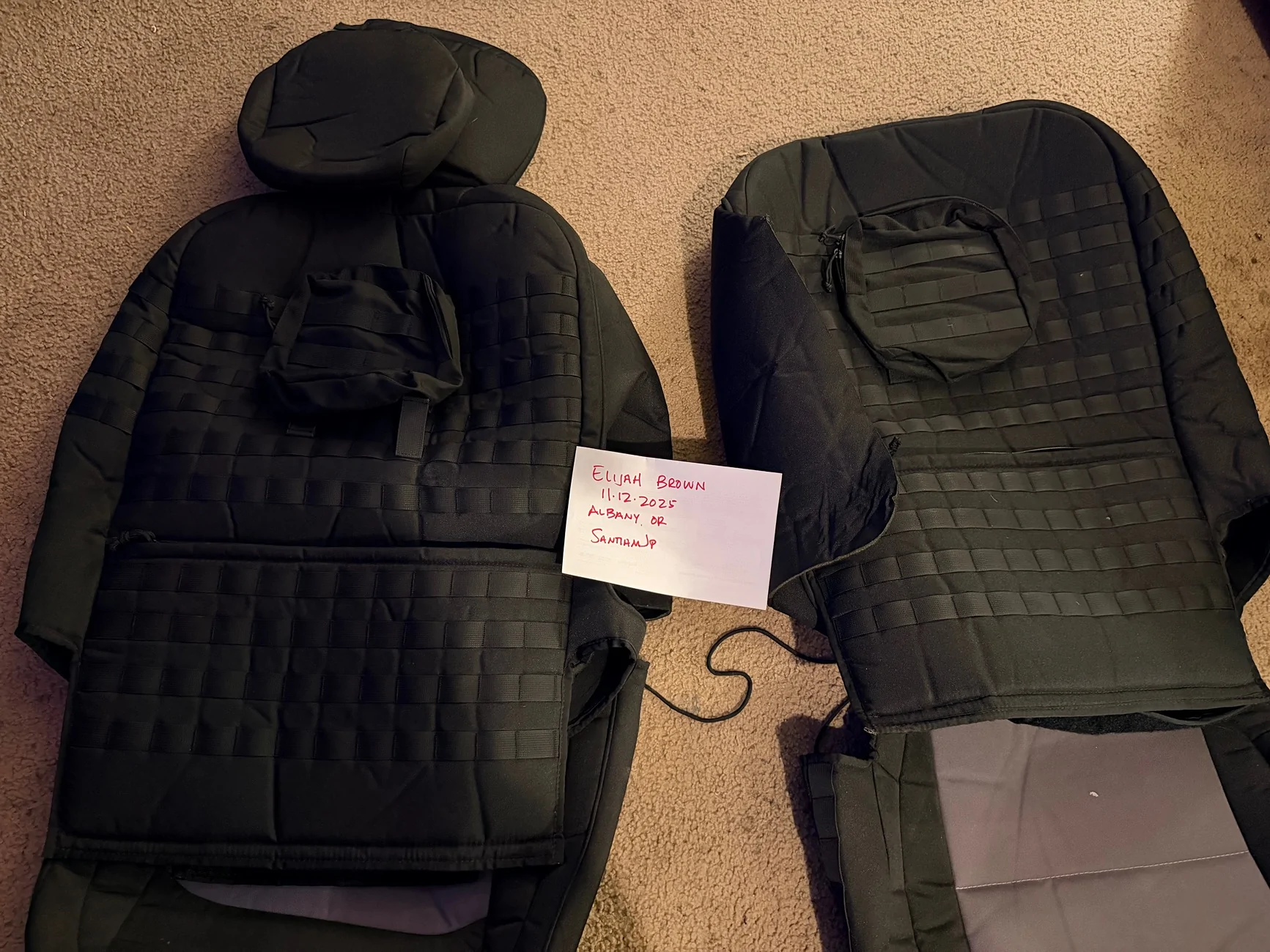 Jeep Wrangler JL Jeep JLU Bartact front seat covers IMG_0270