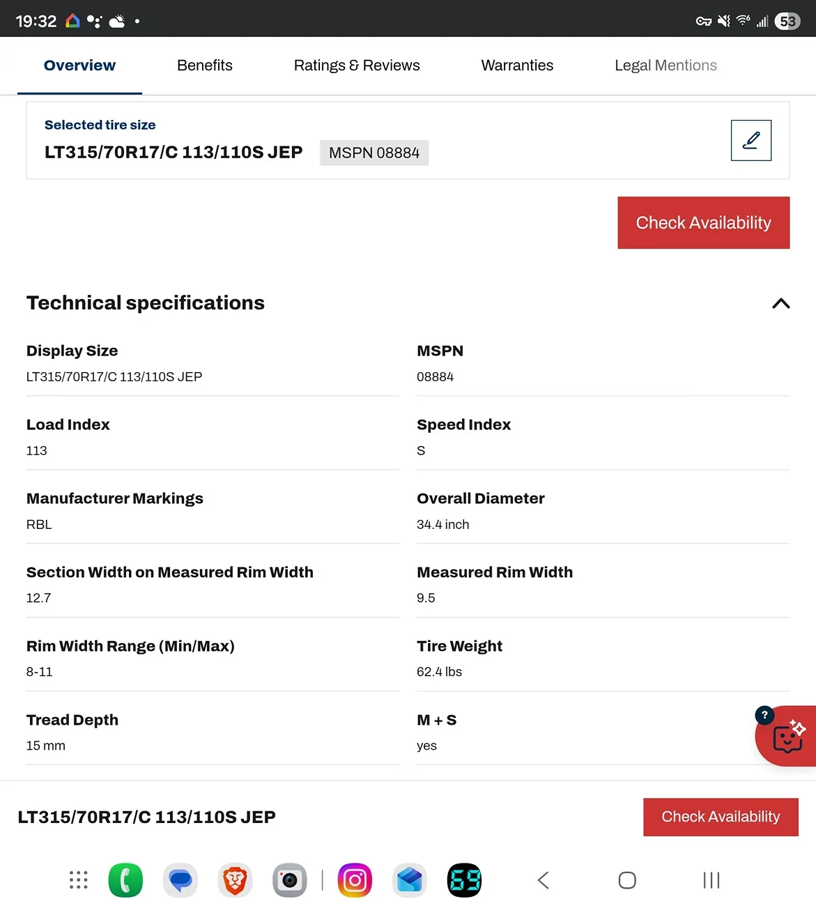 Jeep Wrangler JL Pizza Cutter Size List & Appreciation Thread Screenshot_20251119_193245_Brav