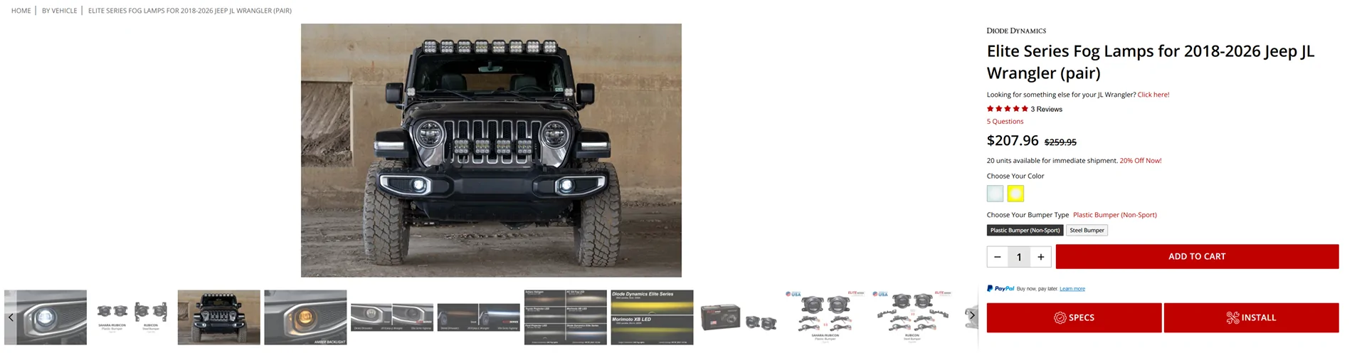 Jeep Wrangler JL Diode dynamics elite headlights FireShot Capture 2620 - Elite Series Fog Lamps for 2018-2026 Jeep JL Wrangler (pair)_ - [