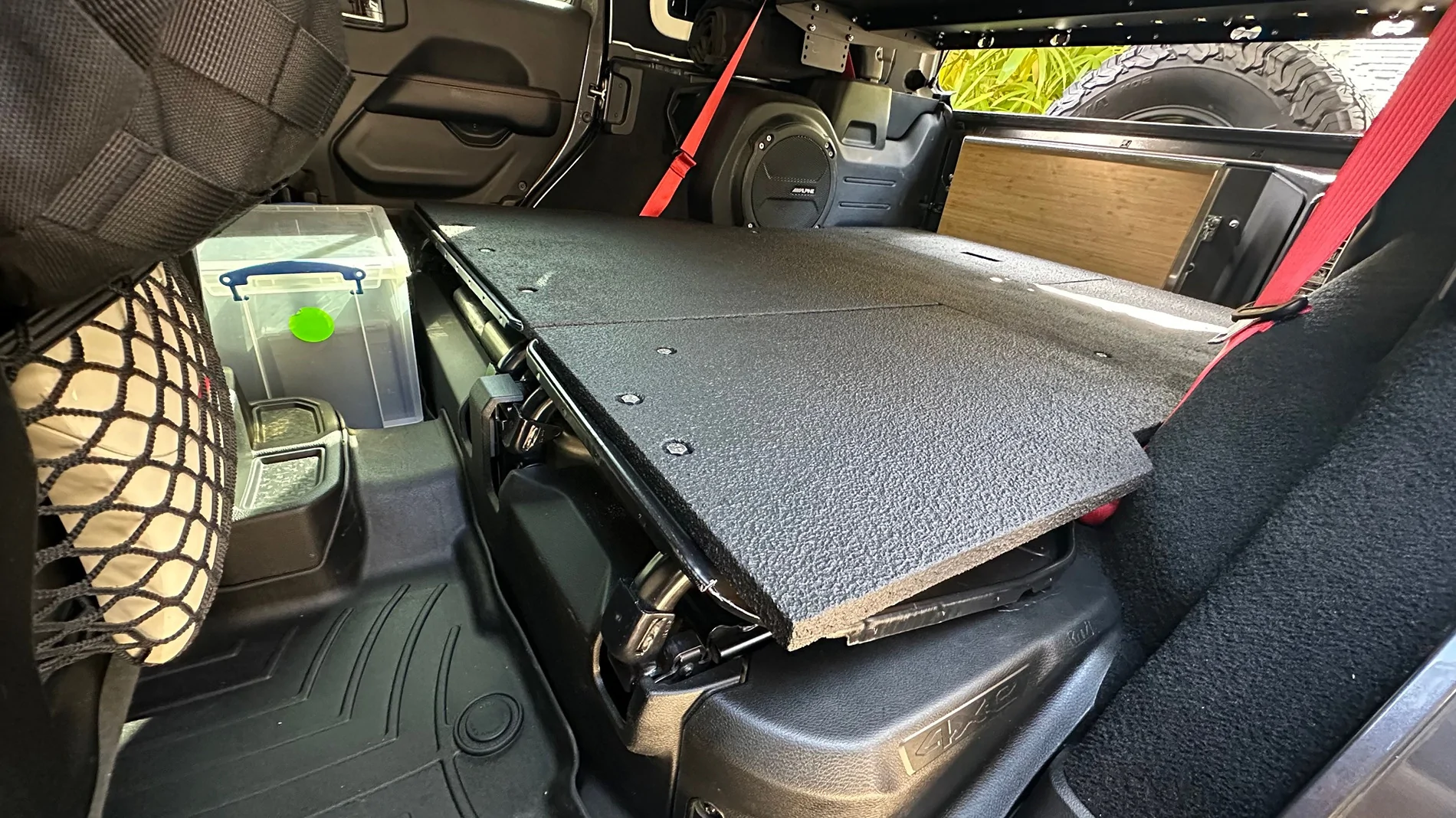 Jeep Wrangler JL 4XE REAR SEAT DELETE & PLATFORM BUILD IMG_2765
