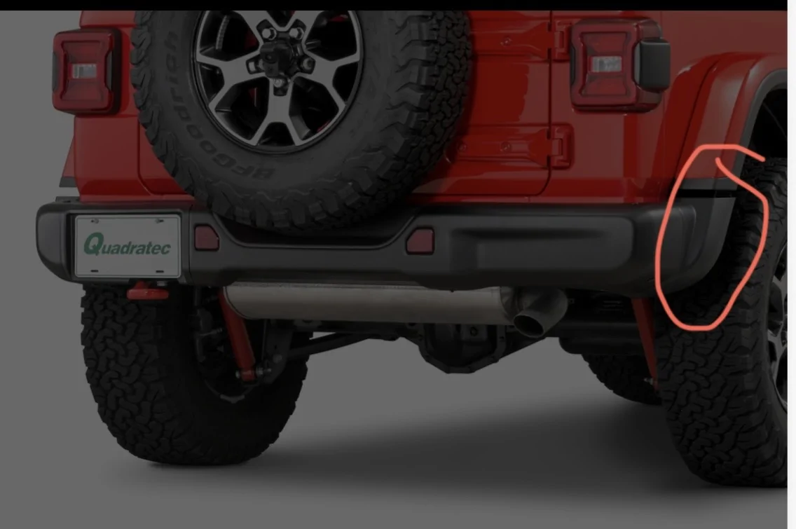 Jeep Wrangler JL WTB rubicon rear bumper end caps IMG_4960