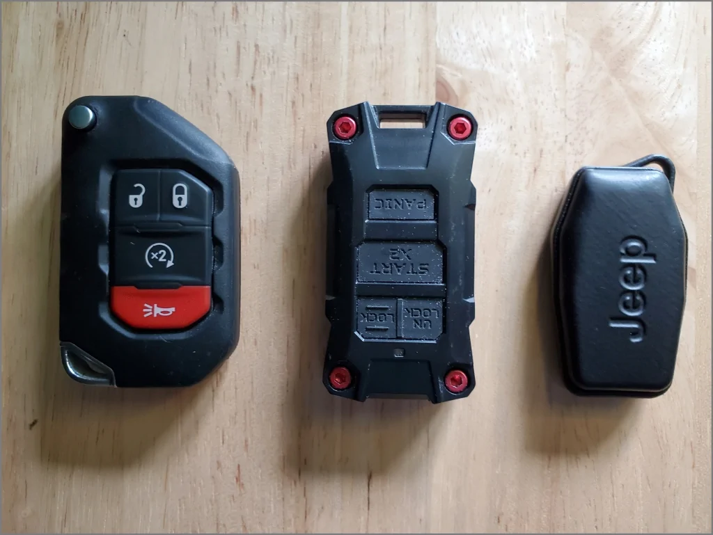 Jeep Wrangler JL FOB SIZE----Too big fob-comparison