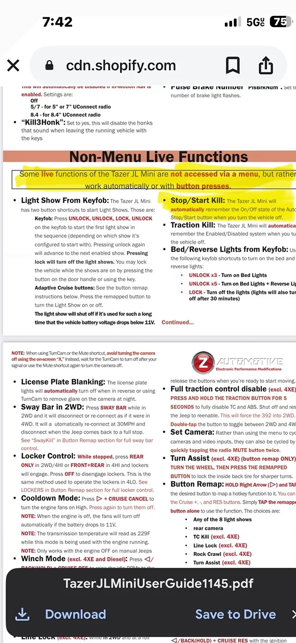 Jeep Wrangler JL Auto Start Stop disable options? IMG_1072