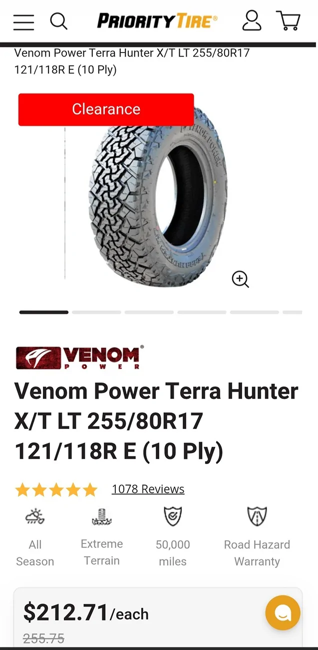 Jeep Wrangler JL Tire size? Screenshot_20251228_165704_DuckDuckGo