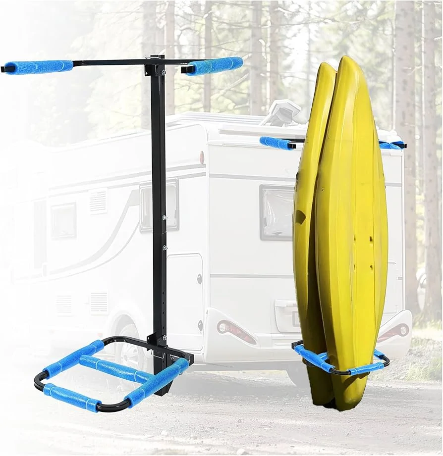 Jeep Wrangler JL Vertical hitch mount kayak/sup rack IMG_1385