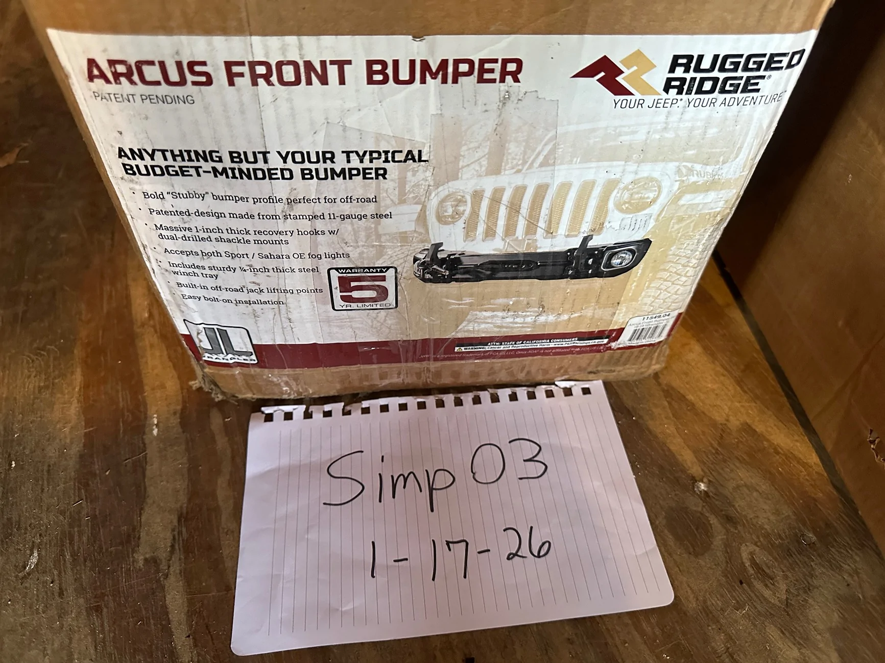 North Carolina - Arcus front & rear bumper, overrider, skid plate, tag ...