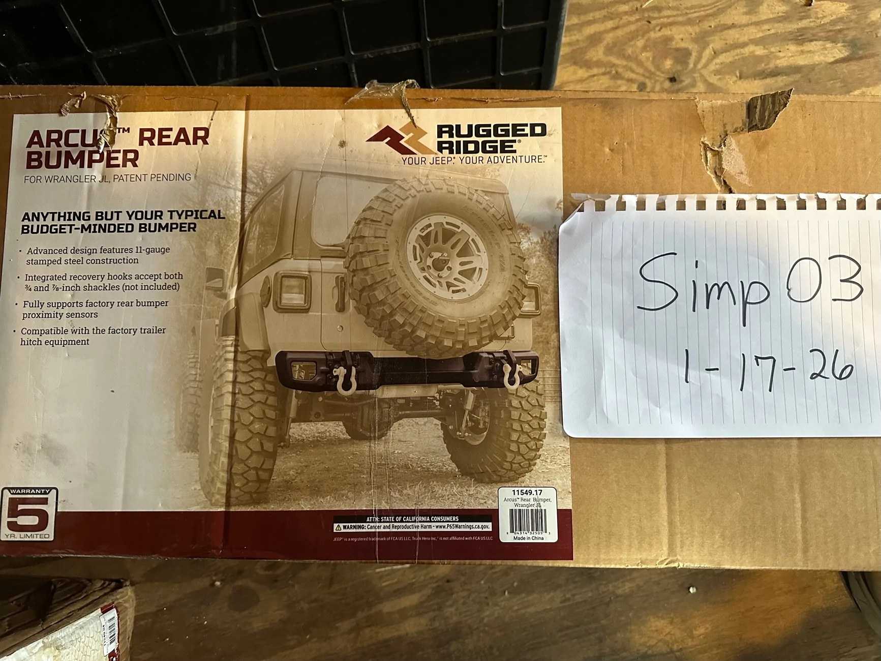 North Carolina - Arcus front & rear bumper, overrider, skid plate, tag ...