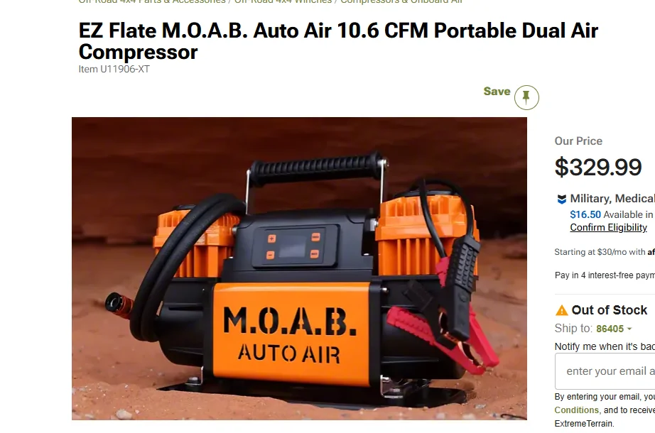 Jeep Wrangler JL Portable air compressor recommendations. 1768839743664-gk