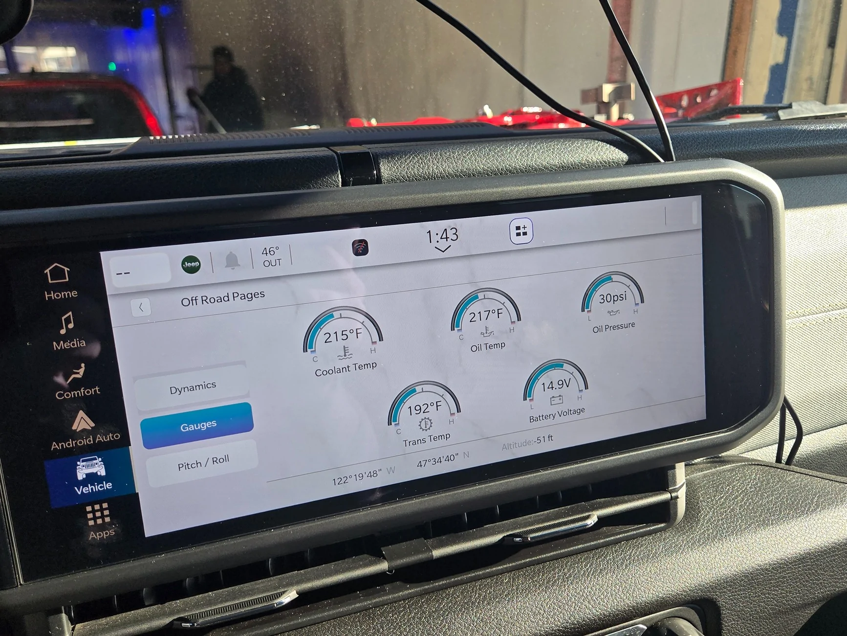 Jeep Wrangler JL What idling can do to Jeep temps 20260119_134351