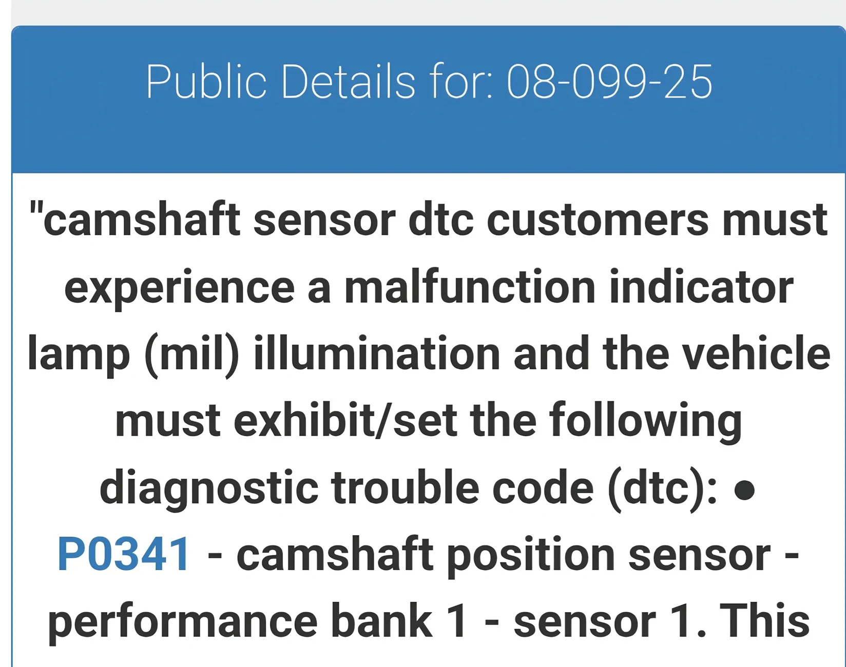 Jeep Wrangler JL Getting the P0341 Camshaft Position Sensor error intermittently Screenshot_20260119_165725_DuckDuckGo
