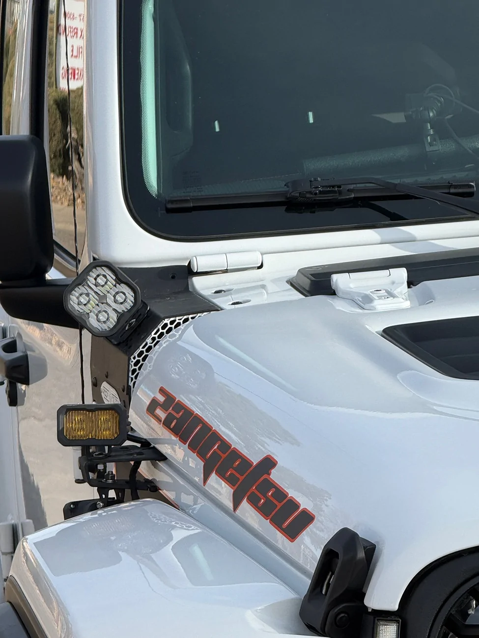 Jeep Wrangler JL Cowl Light Pod Brackets Rock Slide Engineering IMG_4646