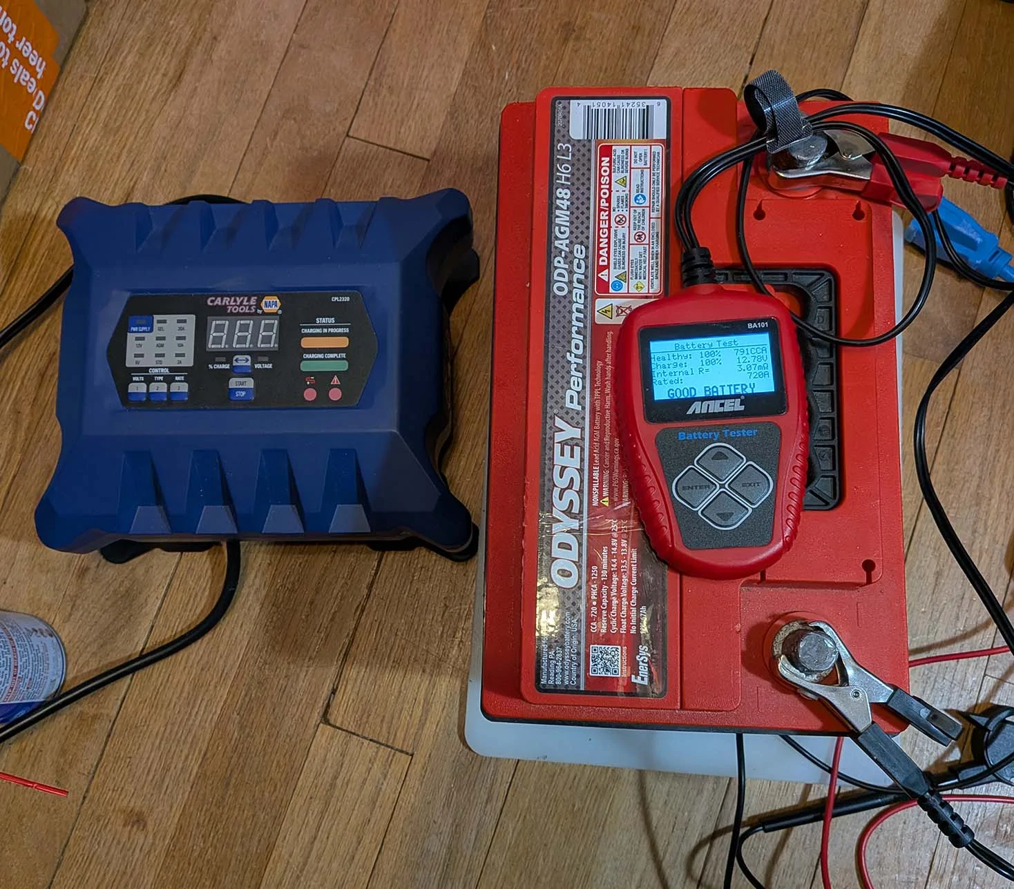 Jeep Wrangler JL Changing charge voltage for Odyssey battery? batterytest odessy 3