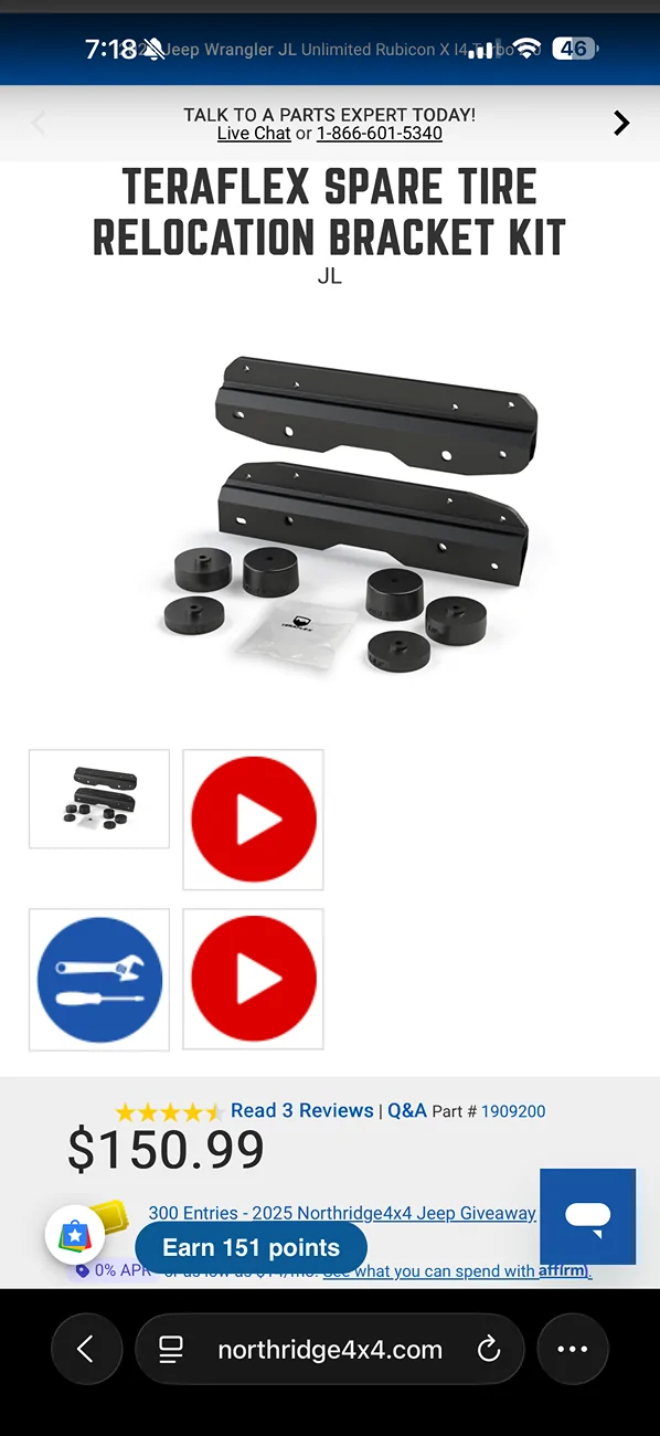 Jeep Wrangler JL Teraflex spare tire relocation bracket IMG_0187