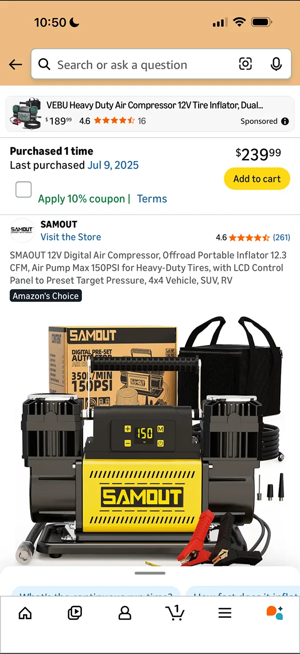 Jeep Wrangler JL Compressor vs. Compressed Air Tank IMG_6531