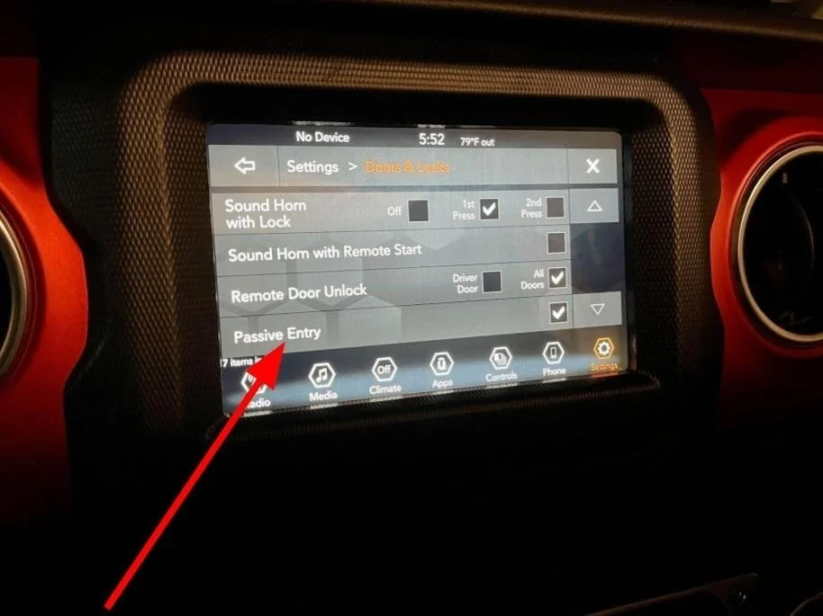 Jeep Wrangler JL Key fob proximity not working 1000005868