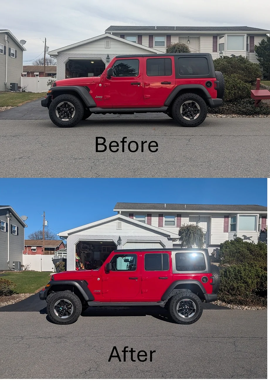 Jeep Wrangler JL 2018 JLU Sport S - Fireball - A Mild Weekend Warrior build Jeep Side Comparison