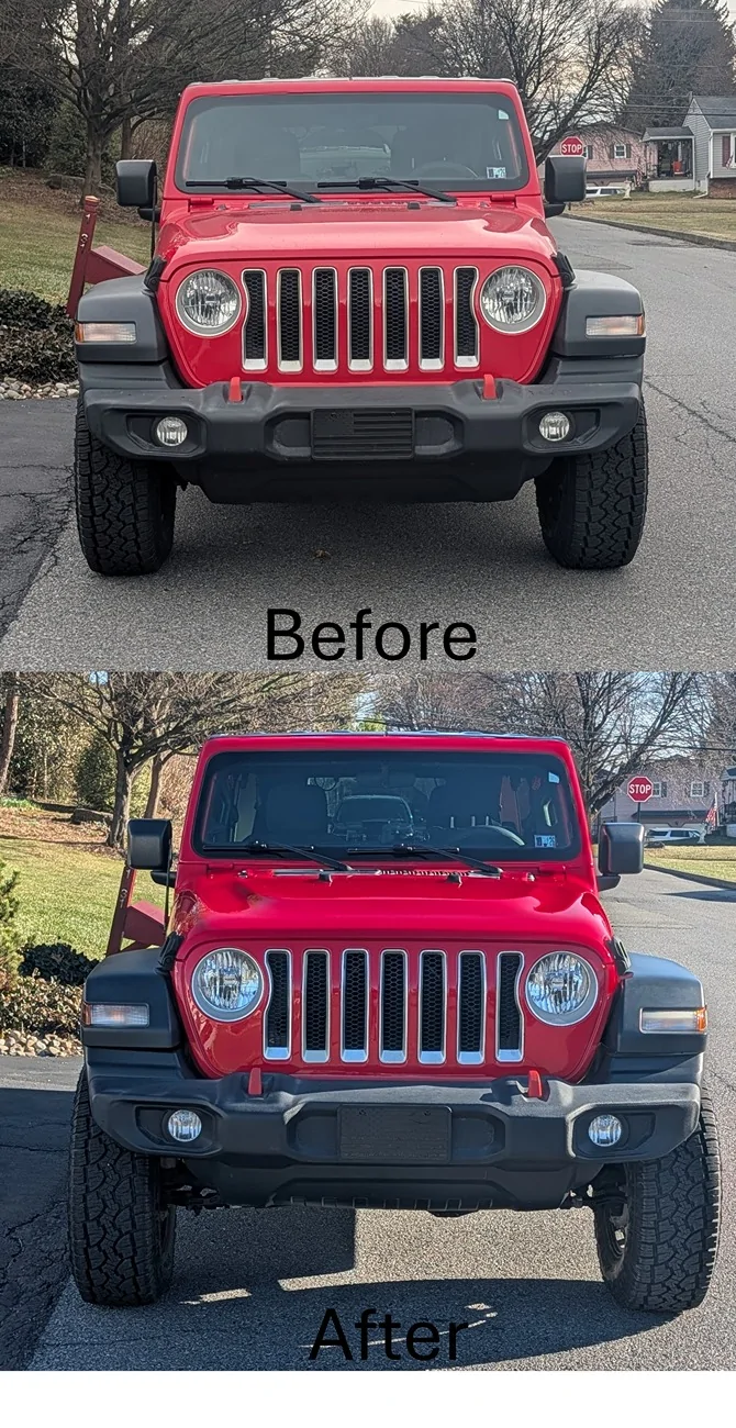 Jeep Wrangler JL 2018 JLU Sport S - Fireball - A Mild Weekend Warrior build Jeep front comparison