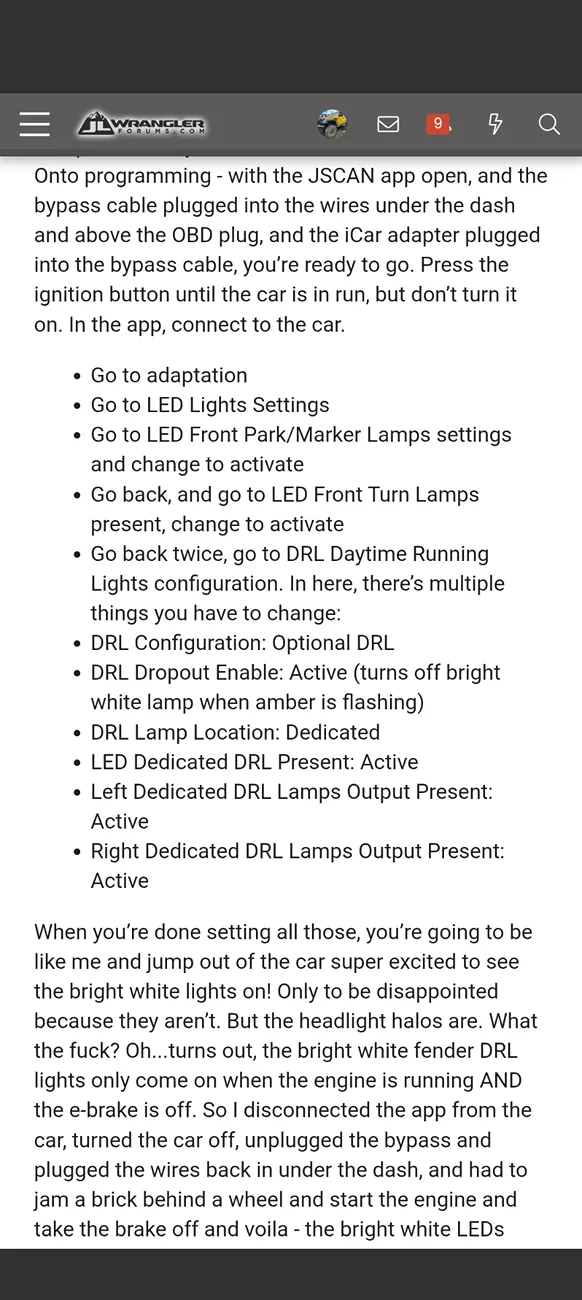 Jeep Wrangler JL Upgrading to LEDs & Need Steps Validation 1860
