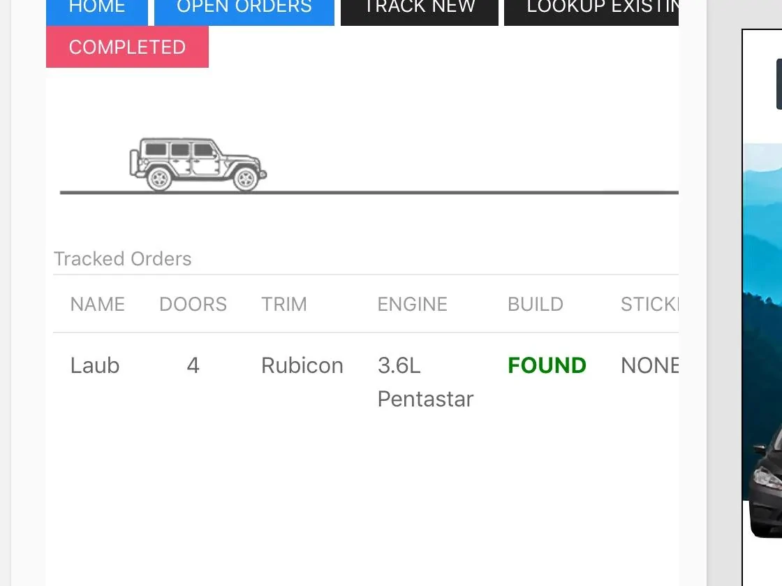 Jeep Wrangler JL JL Window Sticker and Build Sheet Order Tracking 2664FB09-6069-4118-9B66-BBB060CF1691