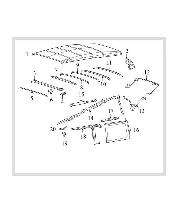 Jeep Wrangler JL Mysterious soft-top pieces 247B2471-CB0E-4712-8F4E-7DE5048E3585