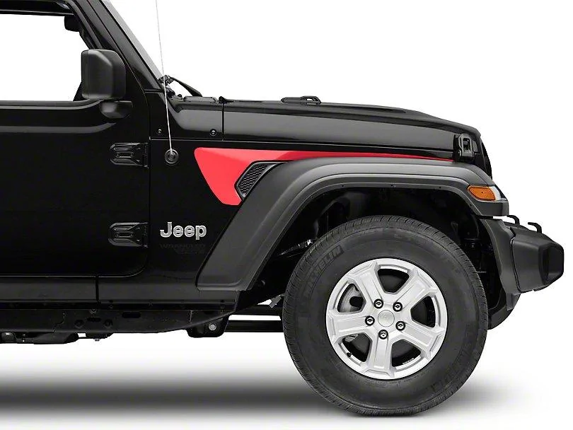 Jeep Wrangler JL Fender Vent Blackout Decals redaccent